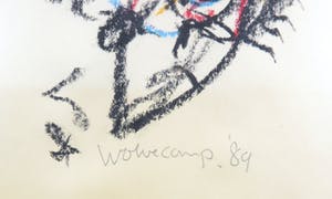Theo Wolvecamp - Pastel op papier, Zonder Titel - Ingelijst kopen? Bied vanaf 1!