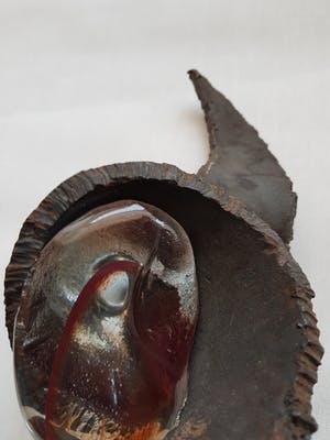 Theo ten Have - "De Krul" (nr. 41) teer glas en ruw ijzer sierlijk gekruld kopen? Bied vanaf 1045!
