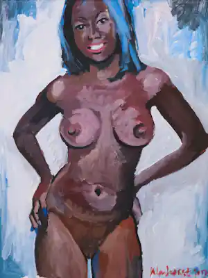 Peter Klashorst - Acryl op doek, Naakt kaufen? Bieten Sie von 200!