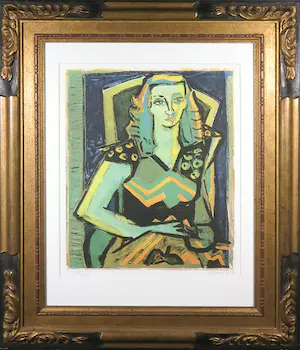 Corneille - Twee zeldzame litho's naar Matisse en Picasso, Wanda en Groene vrouw - Ingelijst kopen? Bied vanaf 850!