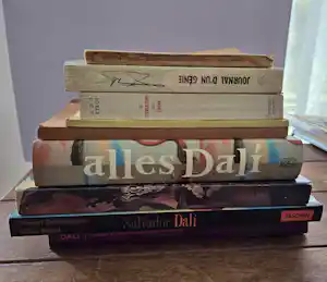 Salvador Dali - Zes boeken over en door Dali. Drie boeken over surrealisme. verkocht voor € 20!