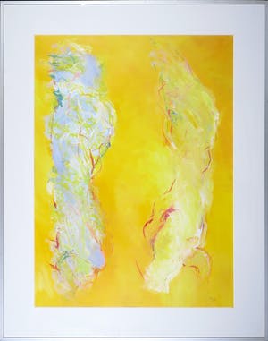 Franscz Witte - Acryl op papier, Rituele dans - ingelijst kopen? Bied vanaf 1!