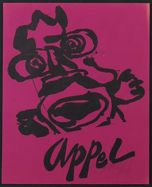 Karel Appel - Gesigneerde litho uit de uitgave Ariel 44 - Ingelijst kopen? Bied vanaf 1!