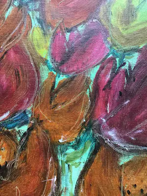 Reina Koerten - Tulpen, gesigneerd en ingelijst kopen? Bied vanaf 30!