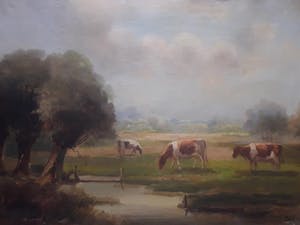 Jaap Kregten - Jaap van Kregten, Hollands landschap. kopen? Bied vanaf 125!