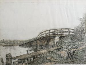 Harmen Eikema - gekleurde ets | Jaagpad a/d Schinkel (situatie ca. 1920-1925) kopen? Bied vanaf 29!