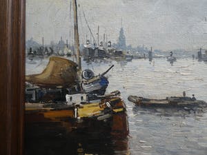 H. Noordam - Gezicht op de haven van Rotterdam kopen? Bied vanaf 140!