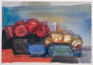 Theodoor Heynes - Aquarel, Drie bloemen kopen? Bied vanaf 50!