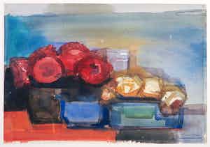 Theodoor Heynes - Aquarel, Drie bloemen verkocht voor € 50!