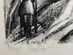 Leo Gestel - Twee litho's Ertsgebergte kopen? Bied vanaf 180!