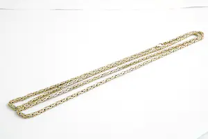 43 - Lang (86cm) 14Krt geel-gouden Konings collier / ketting - gekeurd kopen? Bied vanaf 1230!