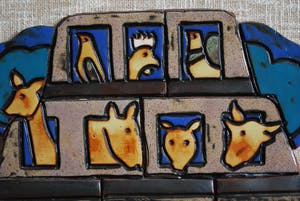 Henk Potters - Tegeltableau Noach's ark kopen? Bied vanaf 1!