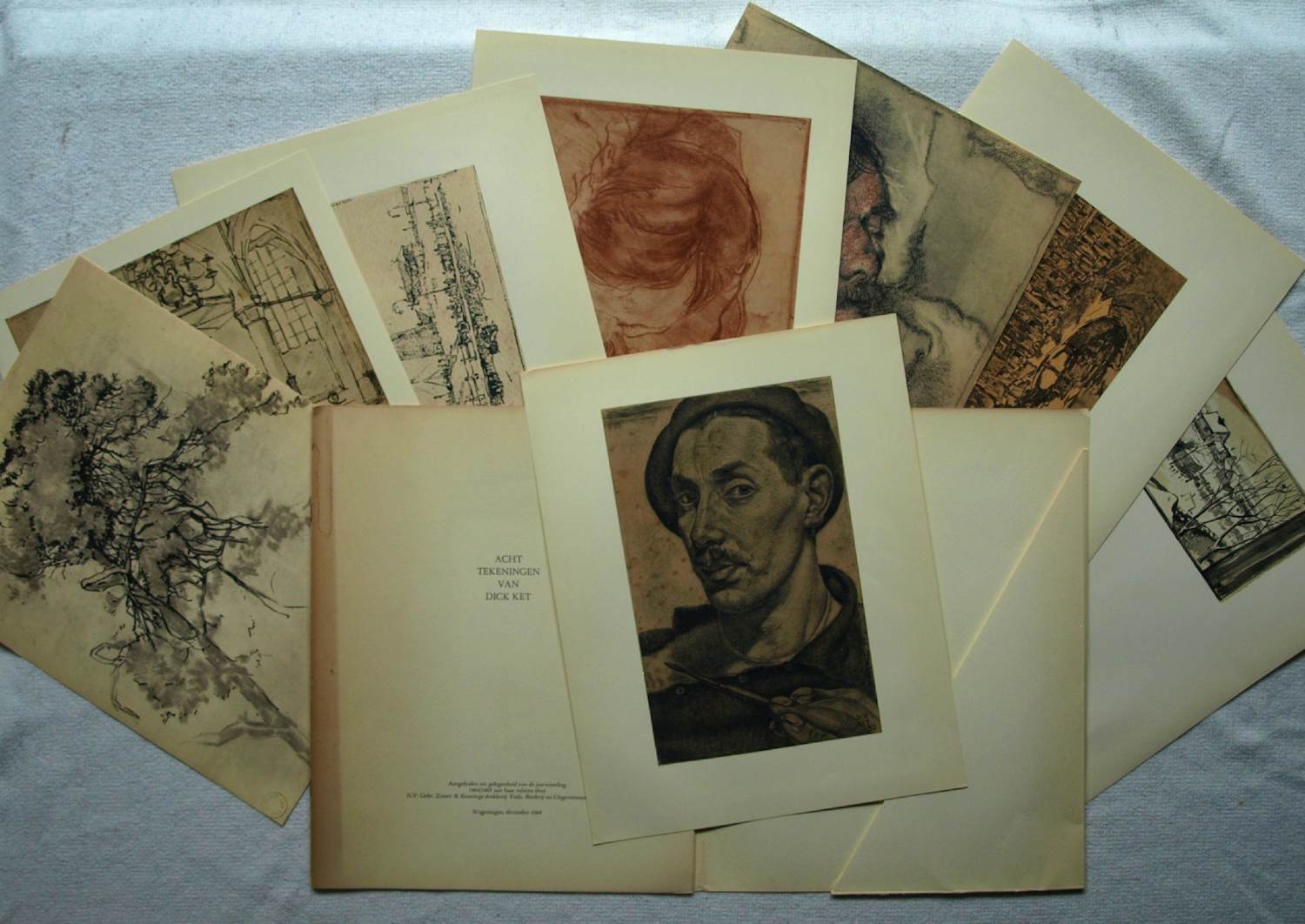 Dick Ket - Koperdiepdruk , Acht tekeningen van Dick Ket - 1964 kopen? Bied vanaf 50!