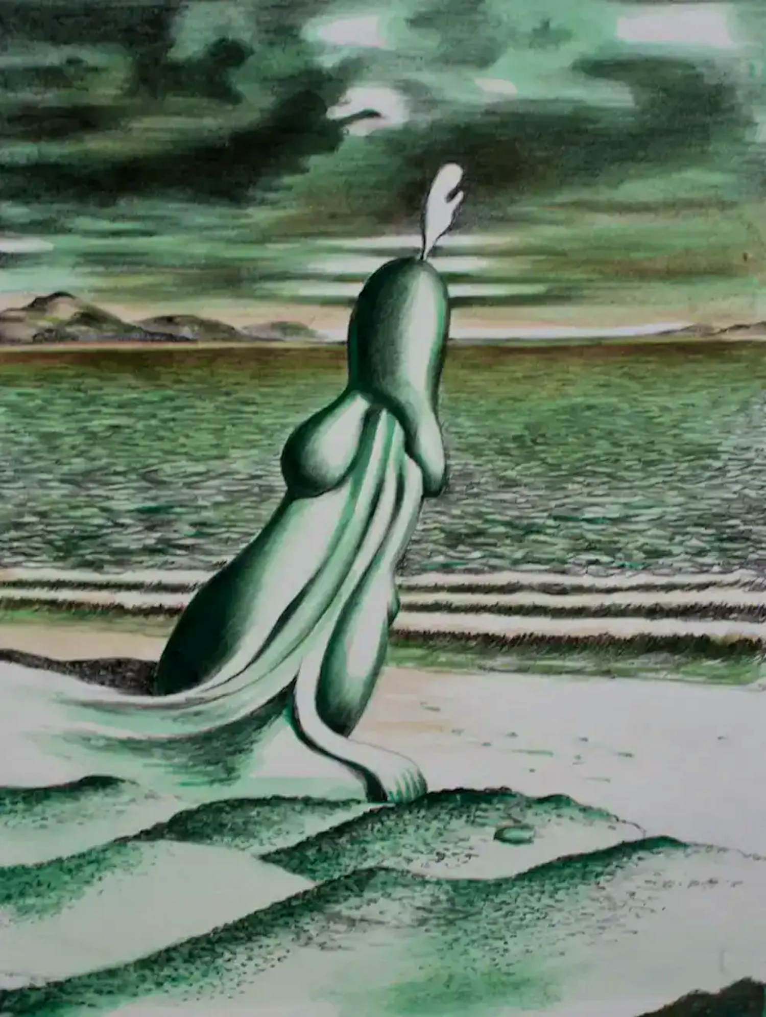 Joop Moesman - Litho: Windkracht 8 (kleurenversie) - 1984 kopen? Bied vanaf 175!