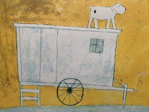 Annora Spence - kleurenzeefdruk | 'The white caravan' kopen? Bied vanaf 140!