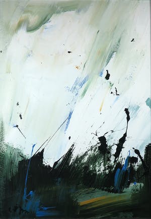Wijm Bos - Acryl op paneel, Landschap 1 - Ingelijst (Groot) kopen? Bied vanaf 70!