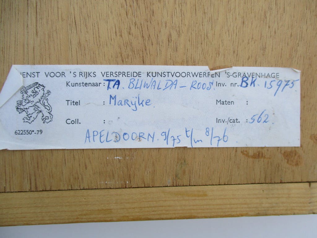 Dorry Roos - Olieverf op paneel, Portret Marijke kopen? Bied vanaf 45!