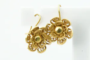 Leuke set 14 karaats geel-gouden Filigrain "bloem" oorsieraden - gekeurd kopen? Bied vanaf 60!