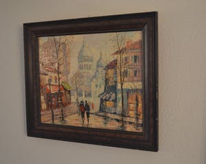 Niet of onleesbaar gesigneerd - Stadsgezicht Parijs - Olieverf op doek kopen? Bied vanaf 10!