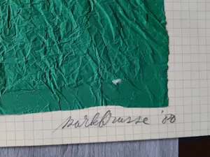 Mark Brusse - hand gesigneerde collage en litho op papier | 1980 kopen? Bied vanaf 30!