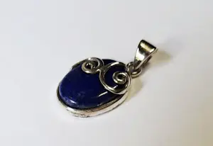Nieuwe zilveren hanger met Lapis lazuli kopen? Bied vanaf 45!