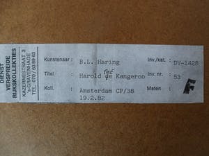 Ben Haring - Harold the Kangoroo, penseeltekening in sepia uit 1981 kopen? Bied vanaf 20!