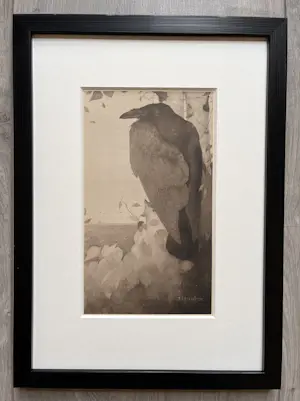 Jan Mankes - Originele Heliogravure Raaf in Berkenboom 1923 kopen? Bied vanaf 155!