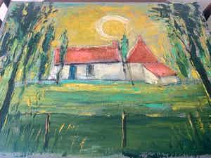 Nico Huppes - Boederij in de avond, te Vlaanderen verkocht voor € 1!