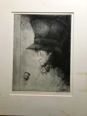 Dirkje Kuik - Lezende man ( portret van Jo) verkocht voor € 65!