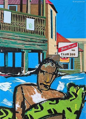 Herman Brood - "Red Stripe" kopen? Bied vanaf 650!