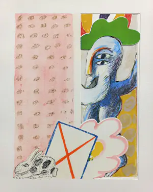 Horst Antes - Strip Teeth, complete uitgave met 7 pochoirs + gesigneerde aquarel kopen? Bied vanaf 1000!