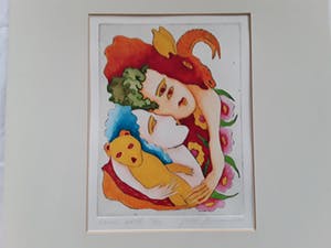 Jose Fernanda - Titel,,even stil,, handbewerkte ets no 3/10 gesign. kopen? Bied vanaf 15!