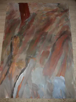 Anke Land - Acryl op papier, zonder titel. kopen? Bied vanaf 25!