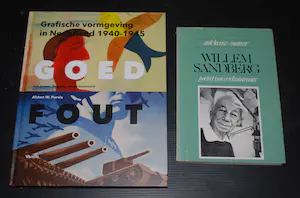 Willem Sandberg - genummerde map 1982 (84/500) en 3 boeken kopen? Bied vanaf 75!