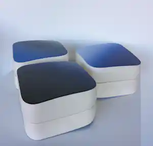 Olav Slingerland - Chinabox (set van 3) blauw geglazuurd aardewerk verkauft für € 125!
