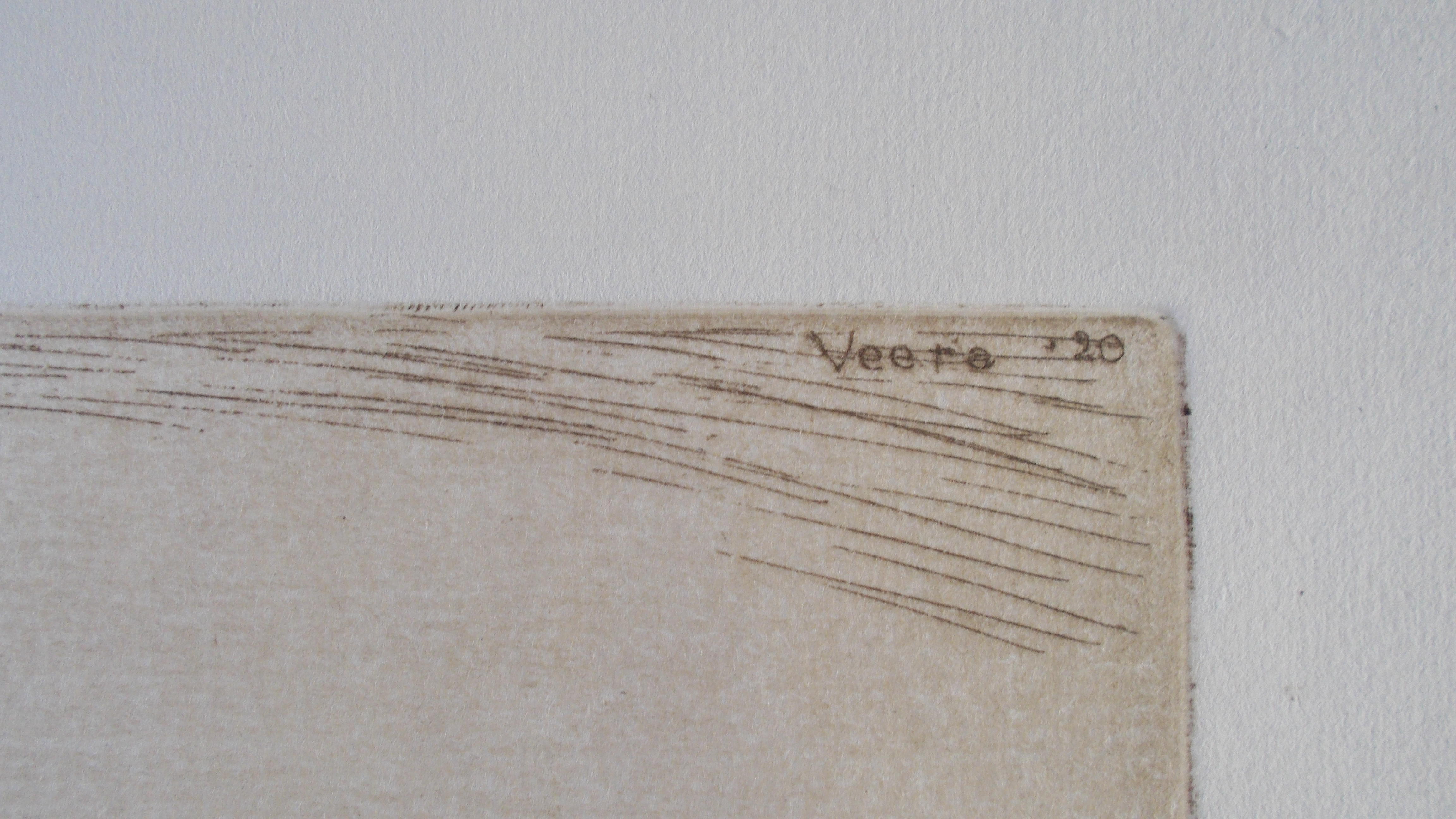 Herman Heuff - Gezicht op Veere kopen? Bied vanaf 40!