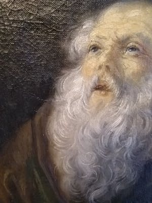 Niet of onleesbaar gesigneerd - Hollandse School 19e eeuw - Oude monnik met bijbel kopen? Bied vanaf 1!