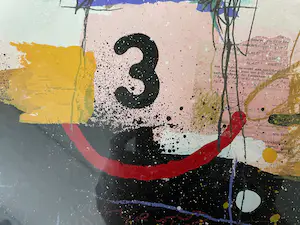 Theo Koster - Zeefdruk en collage - Nummer 3 - Ingelijst kopen? Bied vanaf 35!