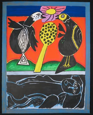 Corneille - Zeefdruk, Deux oiseaux kopen? Bied vanaf 150!