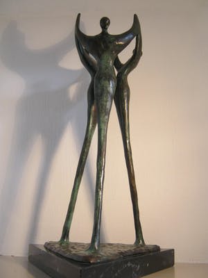 Corry Ammerlaan - Samenwerking op Niveau - grootste versie in brons - 45 cm kopen? Bied vanaf 400!