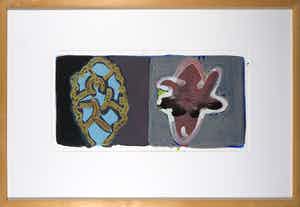 Piet Warffemius - Gemengde techniek op papier, Zonder titel - Ingelijst verkocht voor € 1!