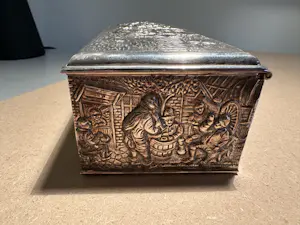 Herbert Hooijkaas - Verzilverde theelepeldoos kopen? Bied vanaf 150!