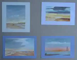 Franklin Meijer - Texel - 4 x Aquarelstudies vendu pour 35€ !