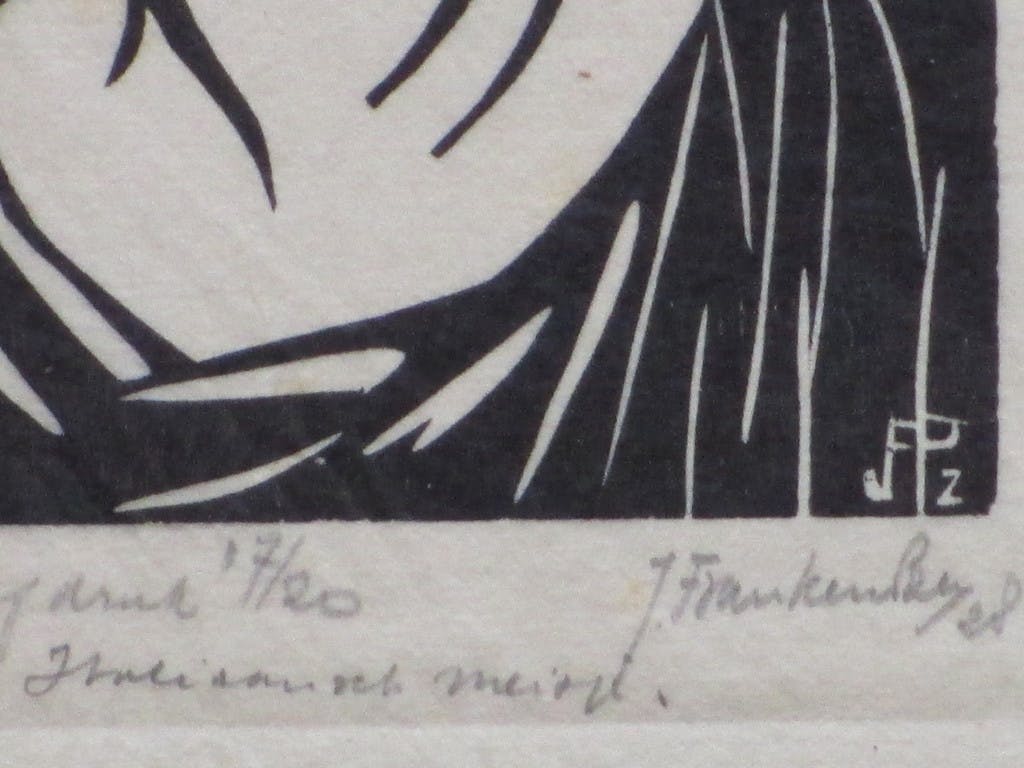 Jan Pzn. Franken - Jan Franken Pzn, Italiaans meisje, Houtsnede kopen? Bied vanaf 1!