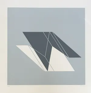 Marcel Floris - Gesigneerde litho - Geometrische compositie - 1973 - 8/50 kopen? Bied vanaf 55!