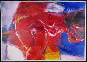 Franscz Witte - Gemengde techniek op papier, Twee voorstellingen (Groot) kopen? Bied vanaf 1!