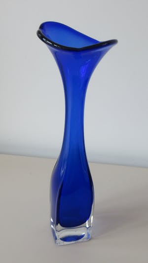 Bo Borgstrom - Kobalt blauwe Trompet of Tulp vaas - Aseda Glasbruk kopen? Bied vanaf 28!