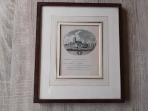 Anna Catharina Brouwer - 18e -eeuwse gravure, Gezicht op Dordrecht kopen? Bied vanaf 25!