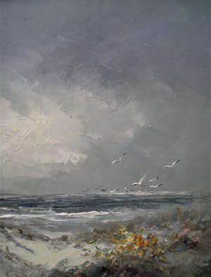 Jan Bevort - Strandgezicht met meeuwen kopen? Bied vanaf 300!