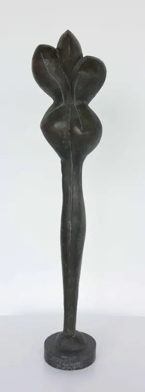Ed van Teeseling - Groot bronzen beeld, Femme-Fleur kopen? Bied vanaf 500!